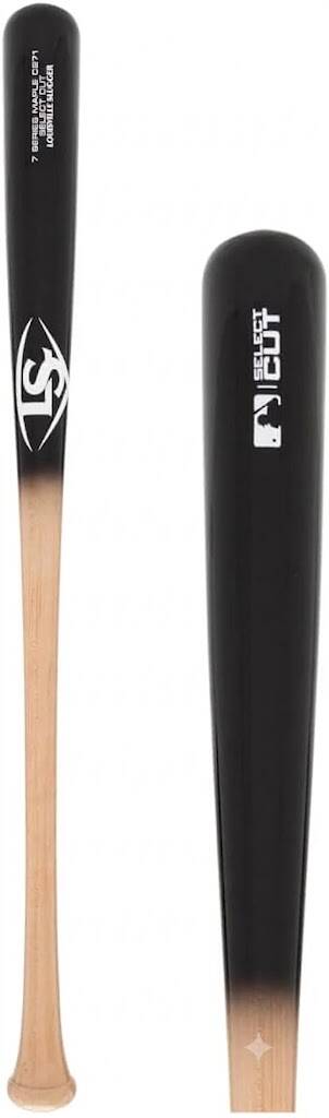 Louisville Slugger Unisex Select Cut C271 Maple Wood Baseball Bats shown displaying the C271 turn.