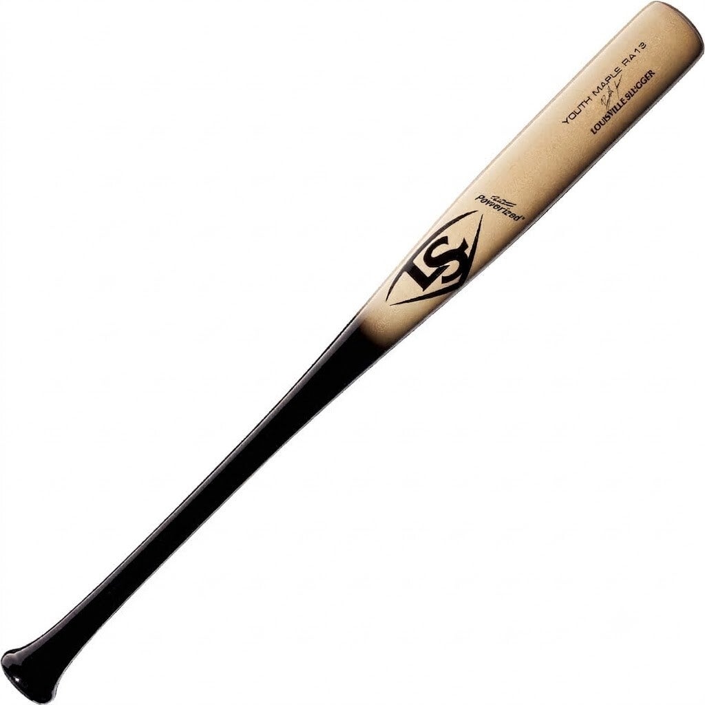 Louisville Slugger Youth Prime RA13 Ronald Acuña Jr. Maple Baseball Bat displayed in full profile.