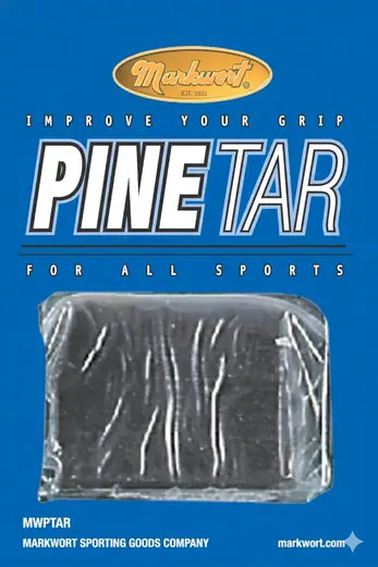 Markwort Pine Tar Rag for baseball bat grip enhancement and improved handle control