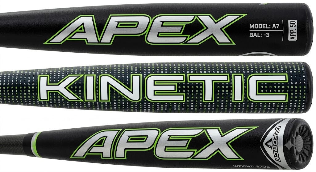 MARUCCI Code BBCOR -3 in matte black with a black grip and green accent trim.