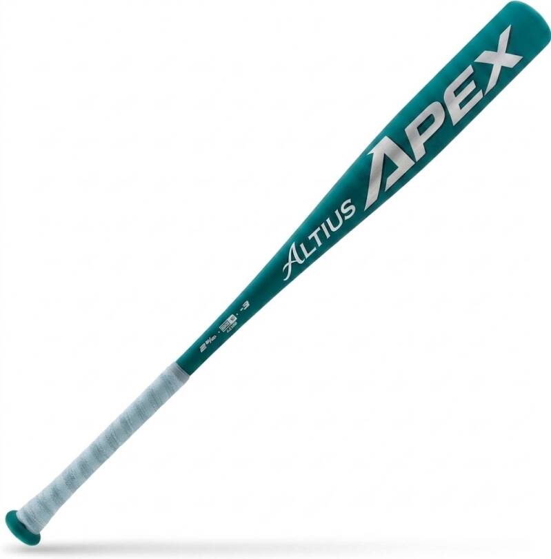 MARUCCI F5 BBCOR 4TH GEN Aluminum Baseball BAT in a deep teal finish with a white-and-teal wrapped grip.