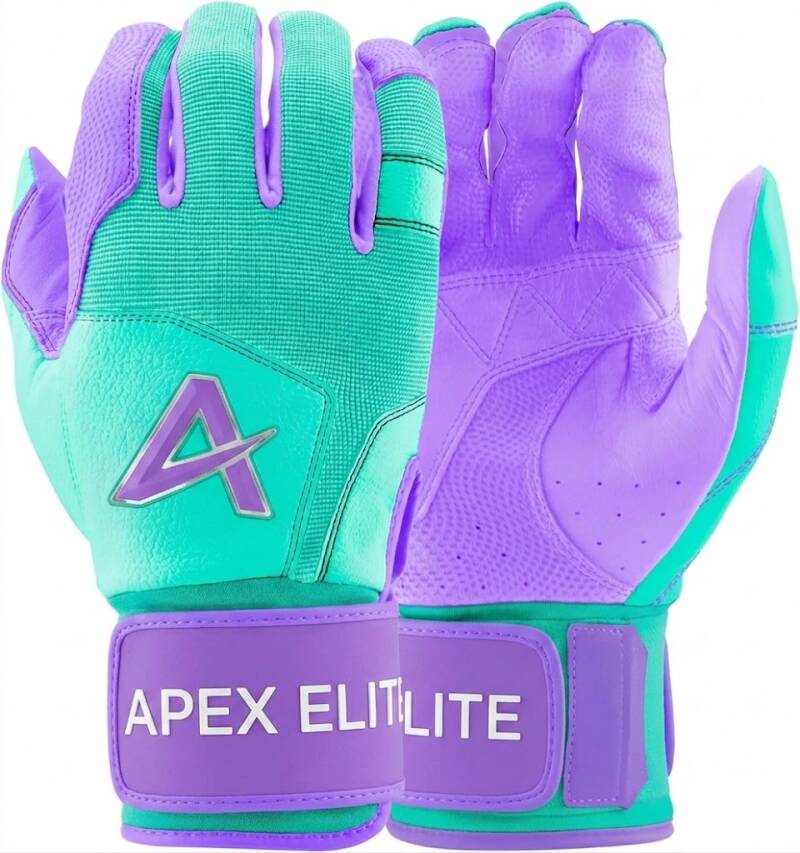 Marucci Blacksmith Full WRAP Youth Batting Glove V2 displayed showing its premium leather construction and Full WRAP wrist system for competitive travel ball youth players.