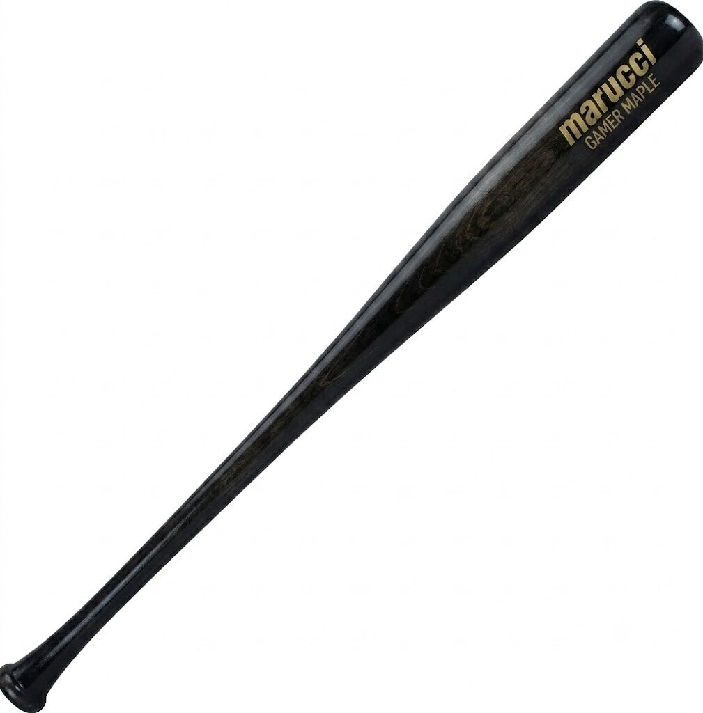 MARUCCI Youth Gamer Maple Wood BAT in natural maple with the Marucci logo, a youth-sized pro-style game model.