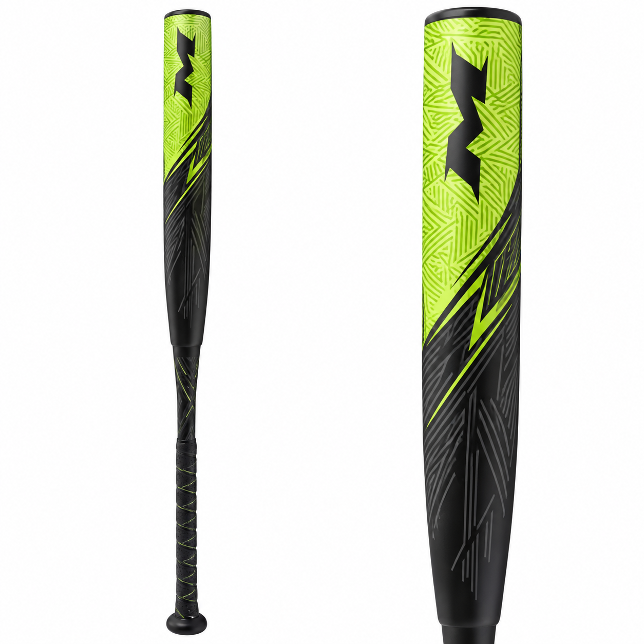 Miken Chaos slow-pitch softball bat with all-association approval, XL end load, 14-inch barrel, and powerful extended sweet spot