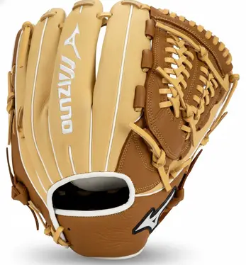 Mizuno Franchise Series 12" Pitcher Outfield Baseball Glove displayed showing its versatile Bio Soft leather construction and closed web design for multi-position competitive players.