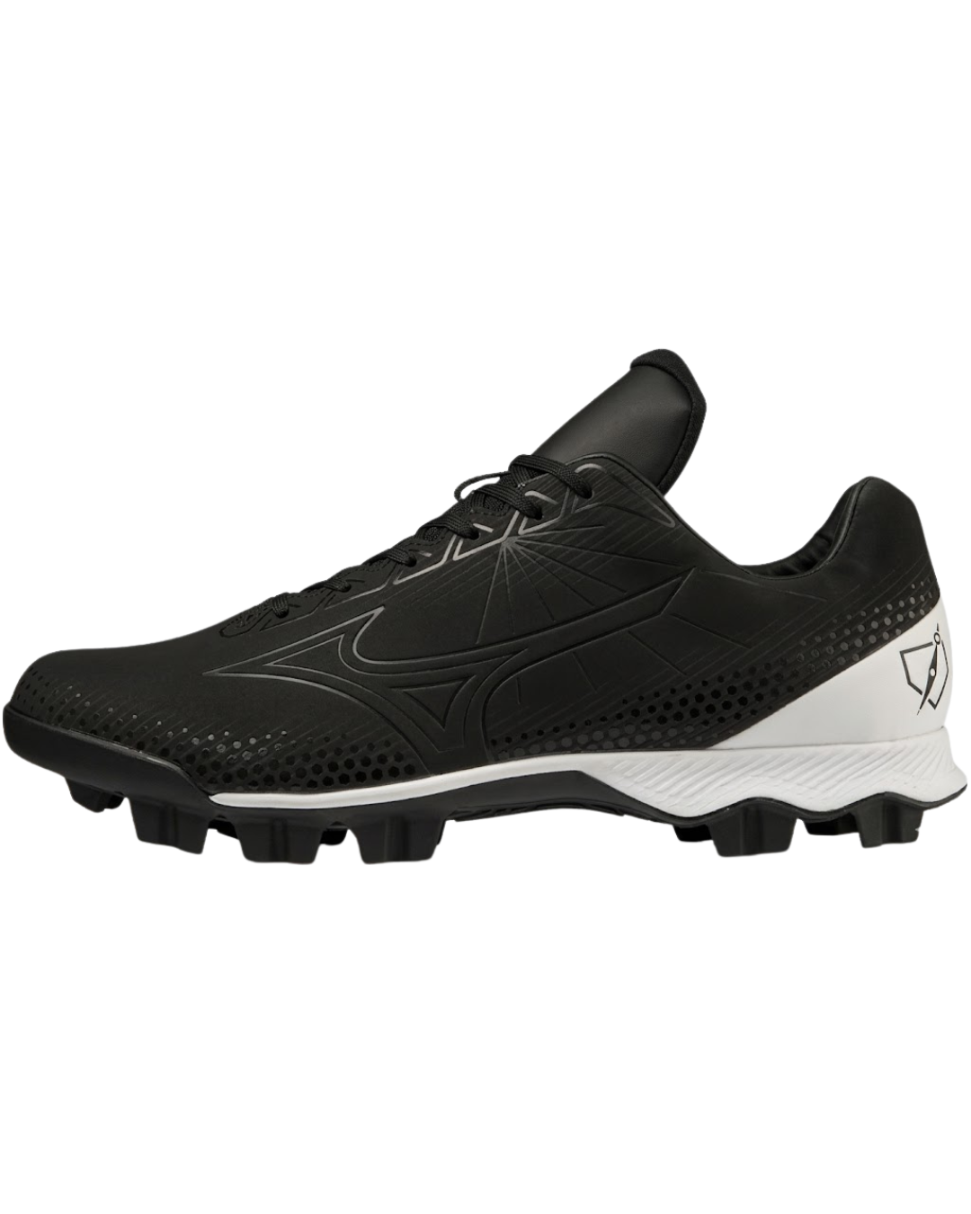 Lightweight baseball cleat with Mizuno Wave plate cushioning technology for consistent energy return and long-day comfort across a full game schedule.