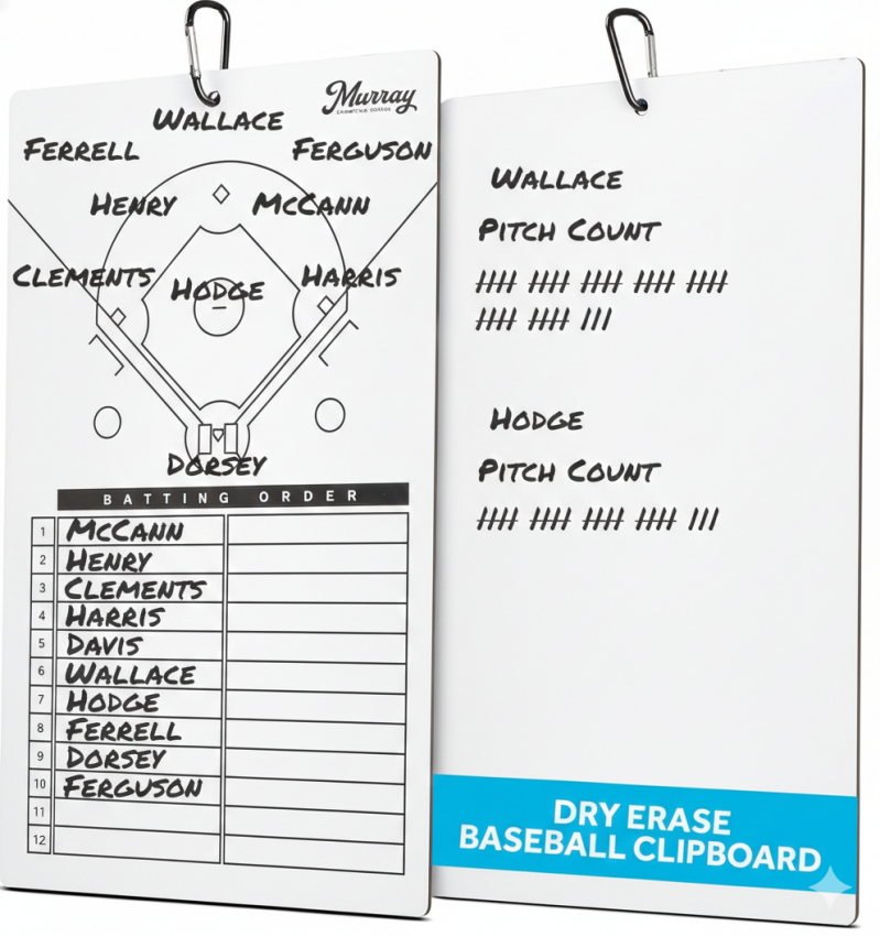 Murray Sporting Goods dry erase coaches clipboard for baseball and softball