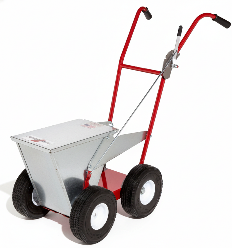 athletic field chalking and striping machine for creating clean dry lines on baseball and softball fields