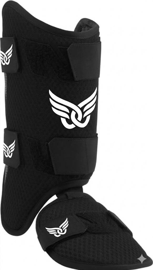 Nike Adult Diamond Batters Leg Guard with articulated hard-shell design for competitive high school and travel ball players.