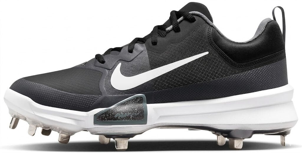 Nike Men's Force Zoom Trout 9 Pro Low Baseball Cleats displayed showing its metal spike outsole and lightweight upper construction on a neutral background.