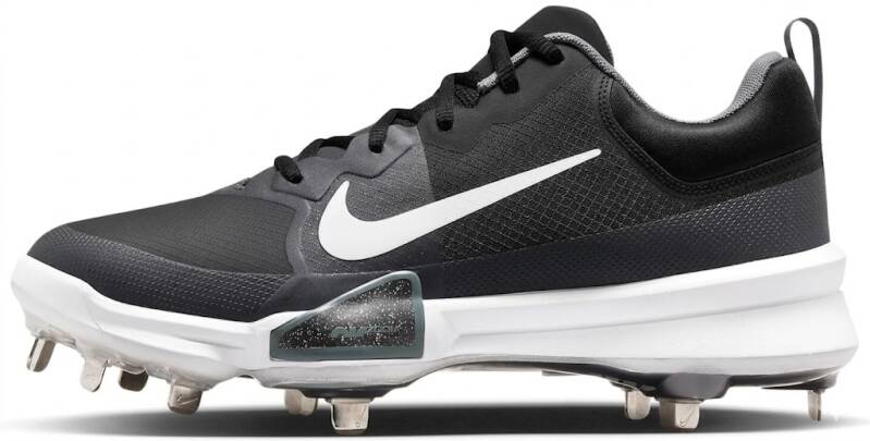 Nike Force Zoom Trout 9 Pro Men's Metal Baseball Cleats showing Zoom Air forefoot cushioning and metal spike plate construction on a neutral background.