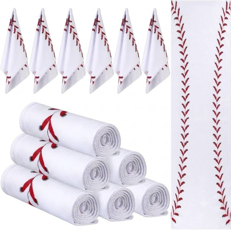 Peryiter 12 Counts Mini Cooling Towel, 30" x 9", microfiber cooling towels printed with a colorful ice-cream-drip baseball design.