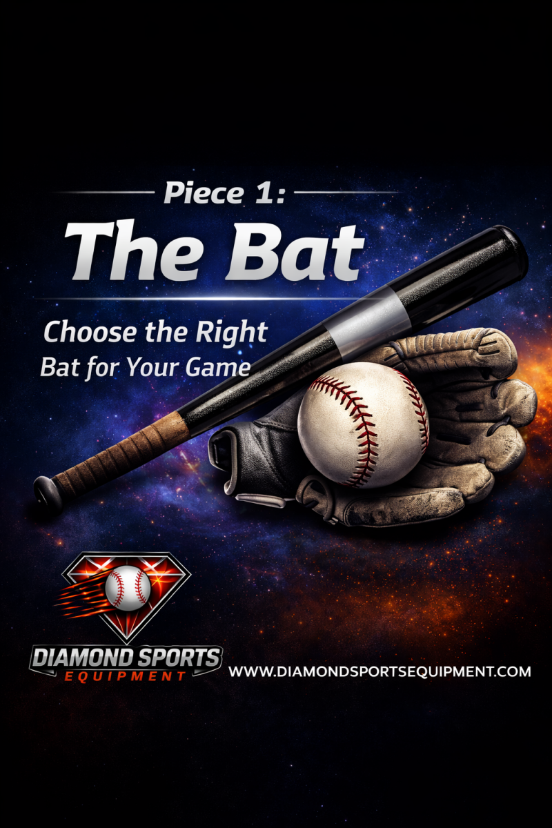 Piece 1 baseball bat glove and ball guide graphic cosmic background Diamond Sports Equipment