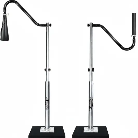 PLAYAPUT 2 in 1 Inverted Batting Tee shown in dual-configuration standard and inverted setup on a neutral background.