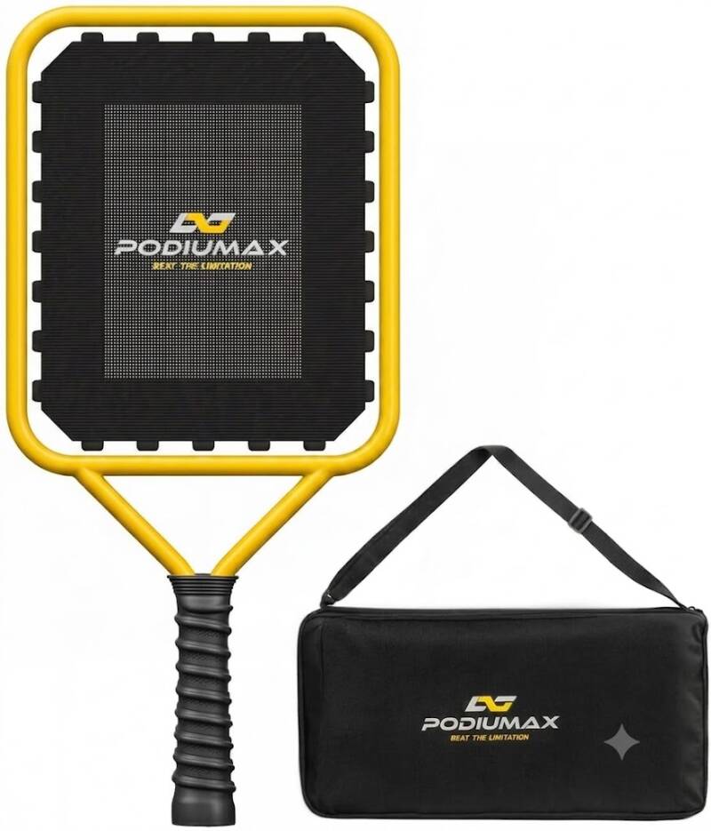 PodiuMax Baseball Racket for Fly Balls, 19 oz shown displaying its lightweight racket frame.