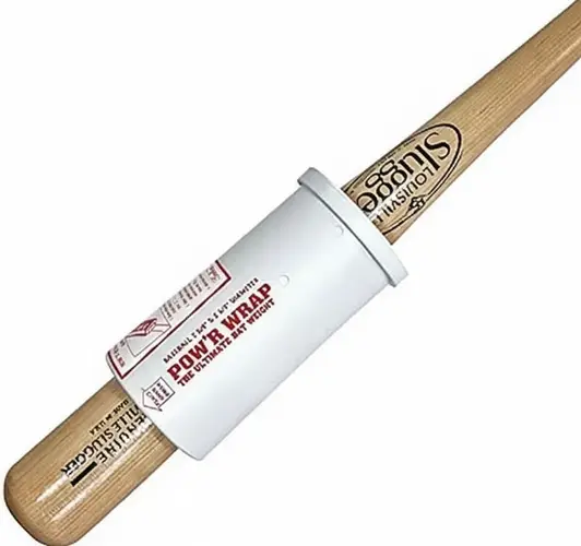 Pow'r Wrap Bat Weight 24 oz in wrap installation format delivering maximum warm-up resistance through a different fit mechanism than traditional slip-on sleeves.