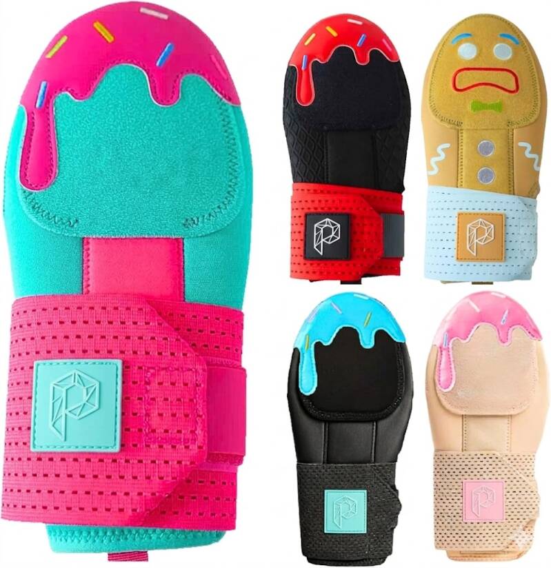 Prospect Sports Sliding Mitt displayed showing its protective construction and adjustable wrist strap ambidextrous design on a neutral background.