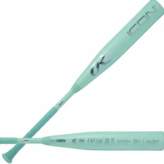 Rawlings 2026 ICON USA premium composite baseball bat with balanced swing weight delivering Rawlings' engineering quality and barrel performance ceiling for youth league players.