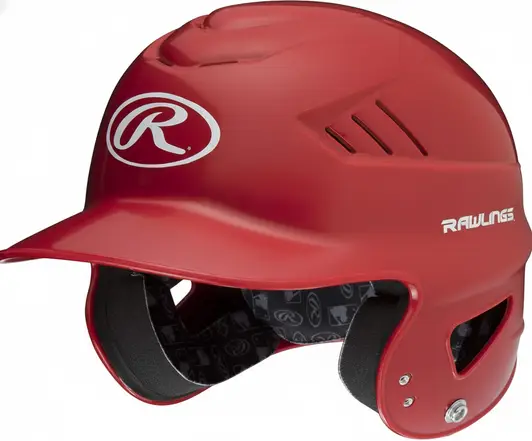 The Rawlings COOLFLO Batting Helmet displayed highlighting its channel ventilation system for summer schedule players who prioritize heat management alongside certified protection.