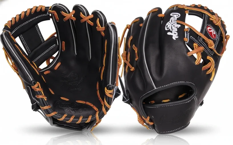 Rawlings Heart of The Hide Baseball Glove displayed showing its premium hide leather and deep outfield pocket web design.