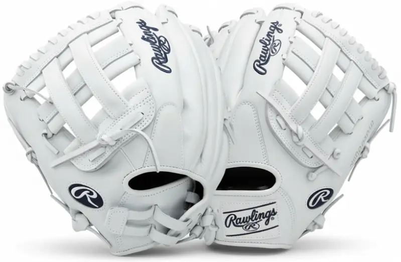 Rawlings Liberty Advanced Fastpitch Softball Glove displayed showing its dedicated fastpitch construction and quality leather palm.