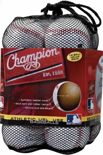 Rawlings Official League Recreational Use Practice Baseballs Bag of 12 OLB3BAG12 with youth-appropriate OLB3 construction in a bag-of-12 format for youth recreational leagues and coach-pitch programs.