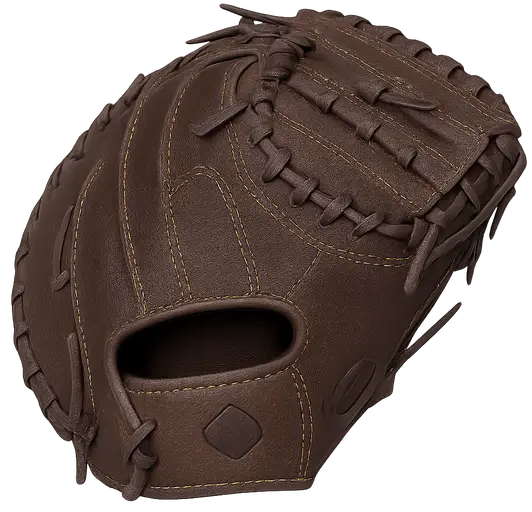 Rawlings Player Preferred Catcher's Mitt displayed showing its full-grain leather construction and pre-formed pocket design for recreational slowpitch catchers.