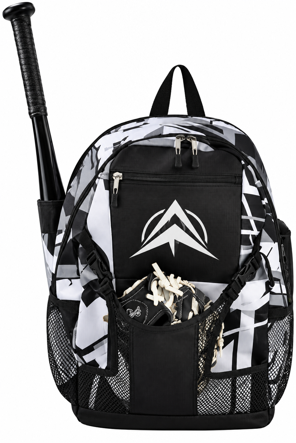 Gear backpack for baseball by Rawlings, the REMIX in black and white camo.