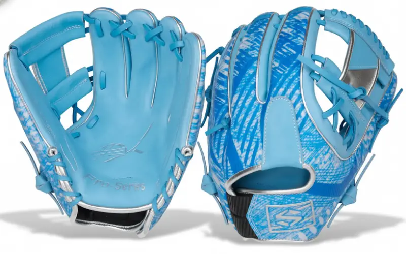 Rawlings REV1X Baseball Glove displayed showing its reverse-welt construction and innovative closed web pitcher's design.