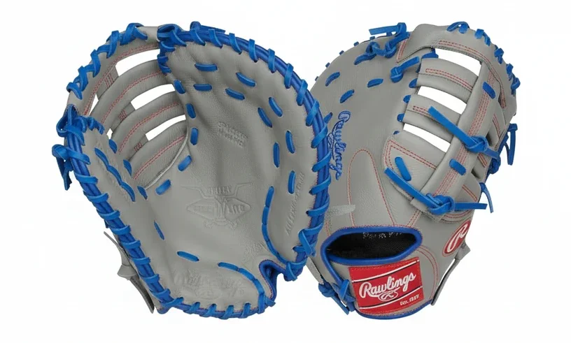 Rawlings Select PRO LITE First Base Mitt displayed showing its lighter youth-specific construction and dedicated softball first base design for developing young players.