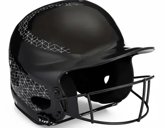 RIP-IT Vision Classic Softball Batting Helmet 2.0 displayed showing its quality shell construction and integrated face mask design.