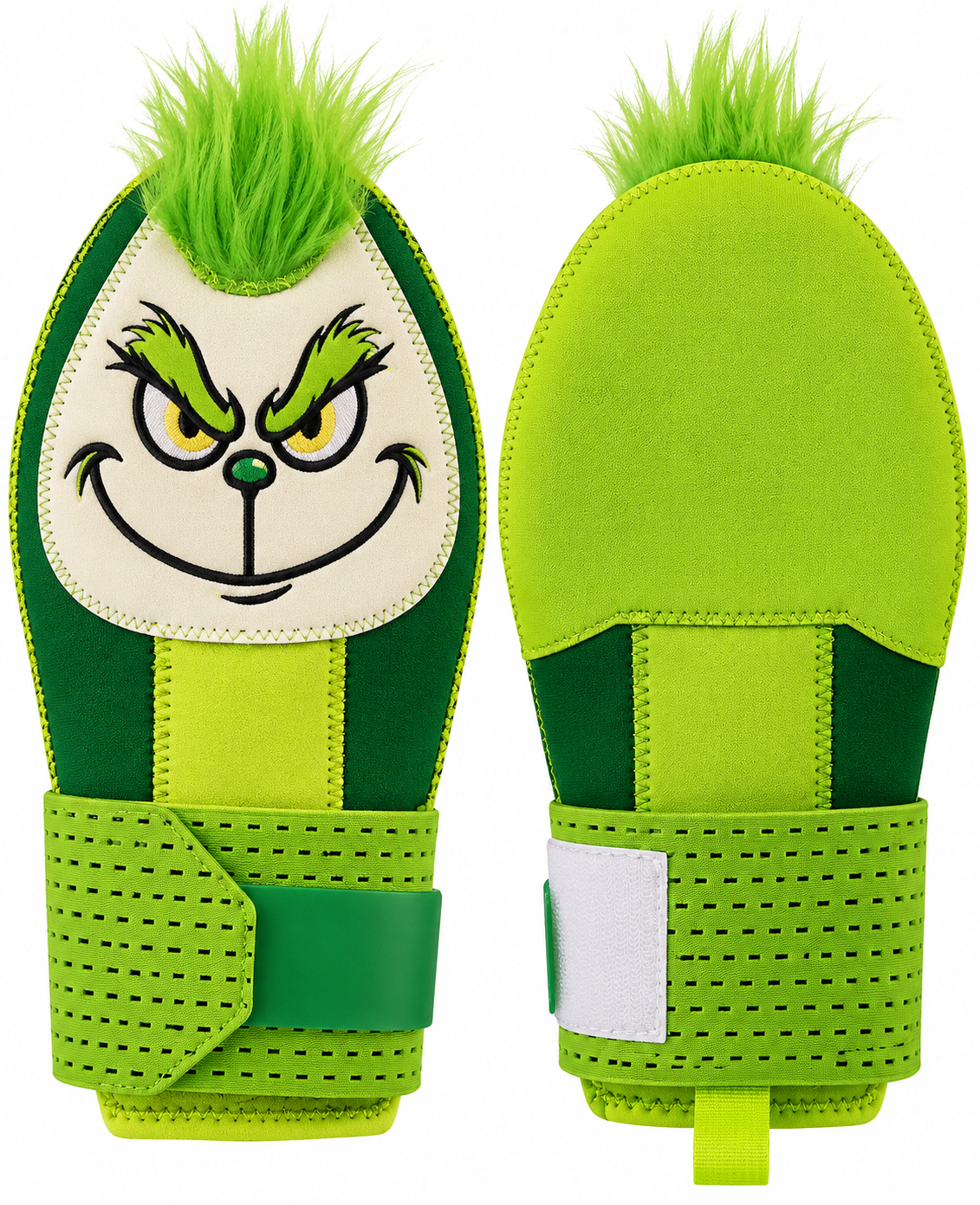 RVRAYS Grinch Sliding Mitt displayed showing its Grinch-themed design and protective shell construction on a neutral background.