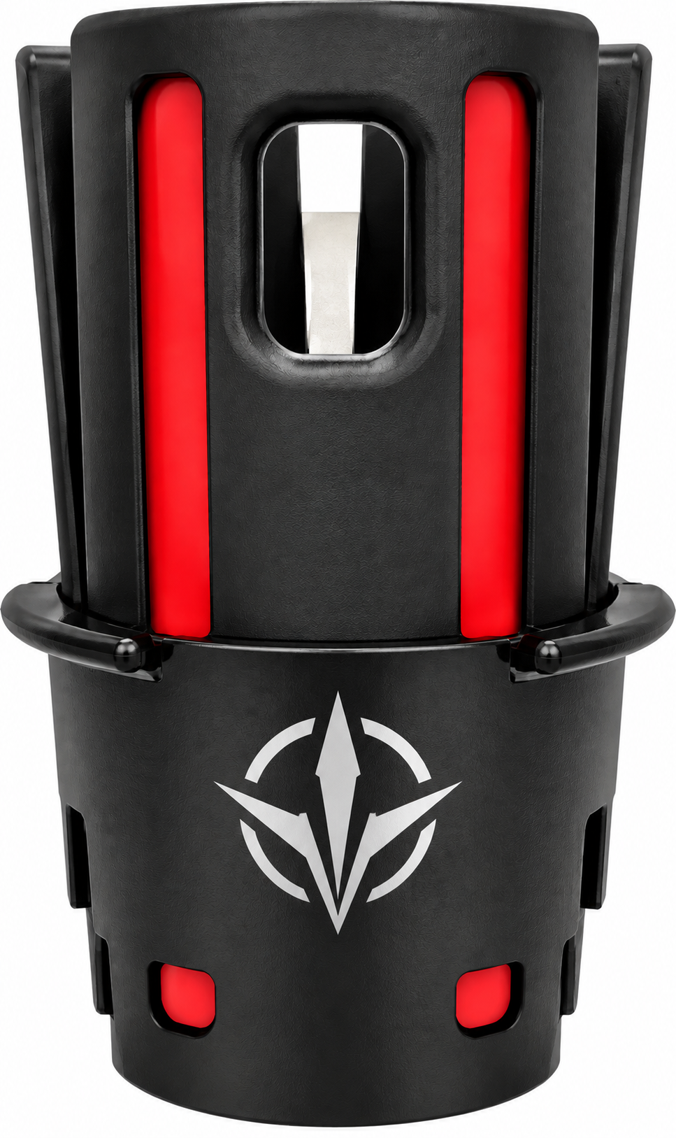 Adjustable bat weight, the Shot Collar in black and red, 16 to 24 oz.
