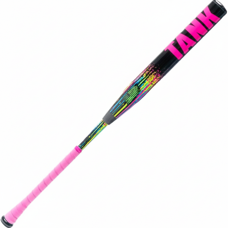 Soldier 2026 Tank Drip Collection Fastpitch Bat displayed showing its two-piece hybrid construction, -9 drop weight, and distinctive Tank Drip Collection finish.