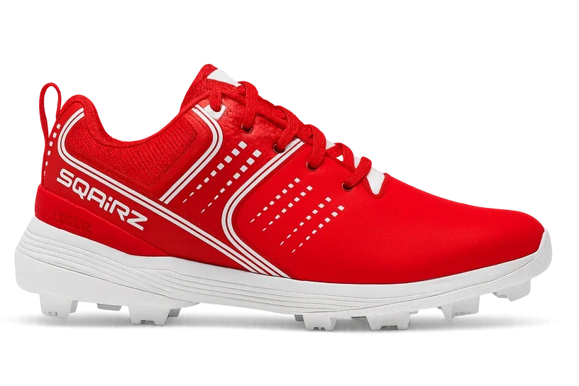 SQAIRZ GFP Baseball Molded Cleat displayed showing its distinctive square toe box construction and molded spike outsole design.