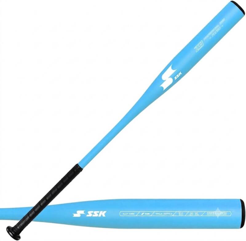 SSK Z9 Professional Edge Coaches Metal Fungo Bat shown in full profile.