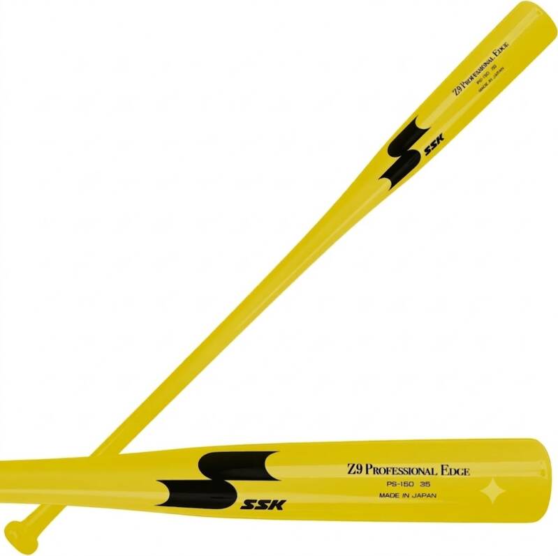 SSK Z9 Professional Edge Coaches Wood Fungo Bat in wood with the SSK logo, a long balanced fungo made for coaches hitting grounders and fly balls.