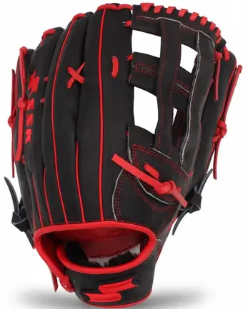 SSK ZSLOW DIMPLE Slowpitch Softball Glove displayed showing its distinctive DIMPLE leather treatment and independent brand construction for competitive slowpitch infielders.