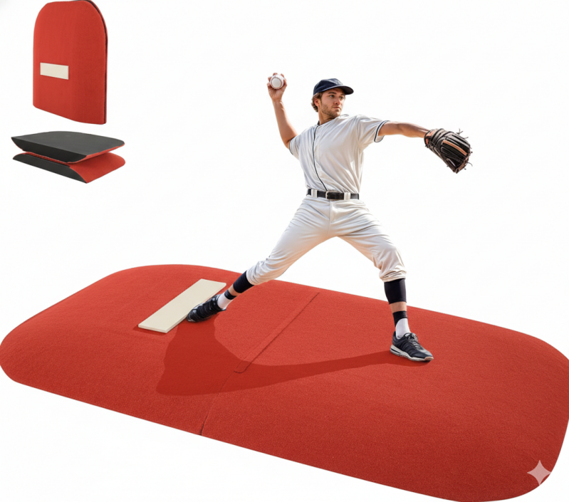 Sturdum portable pitching mound for baseball and softball practice sessions