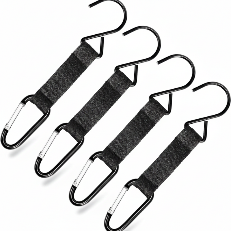 Sumind 4 Pcs Fence Hooks for Baseball Bag attaching to standard dugout chain-link fencing to clear equipment bags off the floor in under 30 seconds without tools or installation.