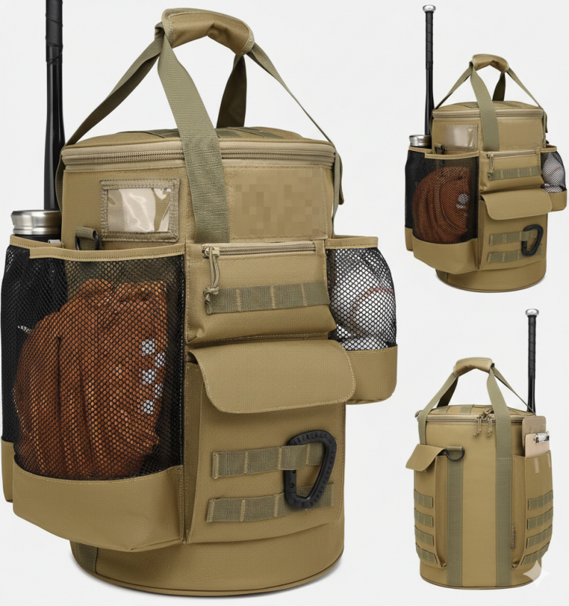 SunForMorning baseball bucket bag for coaches and team gear storage