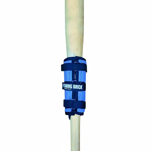 Swing Brick Bat Weight in flat brick profile delivering a genuinely different resistance geometry than cylindrical donuts and sleeves for competitive players who want a new training stimulus.