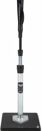 Tanner Tee The Original Batting Tee displayed showing its classic rubber base and flexible stem with stepless height adjustment.
