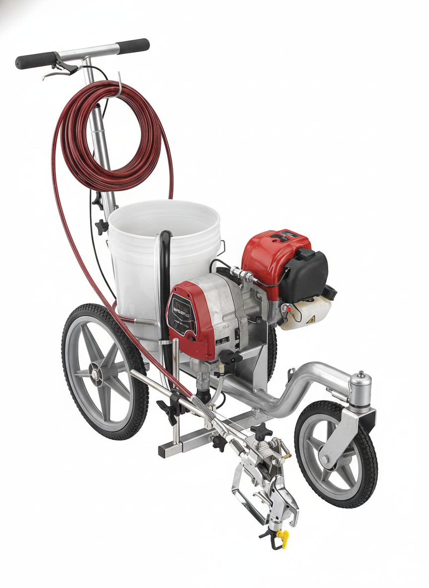 Titan Powrliner 850 Airless Spray Painter for efficient line painting on baseball and softball fields