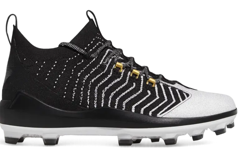 Under Armour Harper 9 Pro ST Baseball Cleats displayed showing its professional upper construction and metal spike outsole.