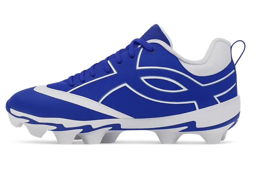 Under Armour Men's Leadoff Icon Low RM Baseball Cleats displayed showing its low-cut upper construction and removable metal spike outsole system.