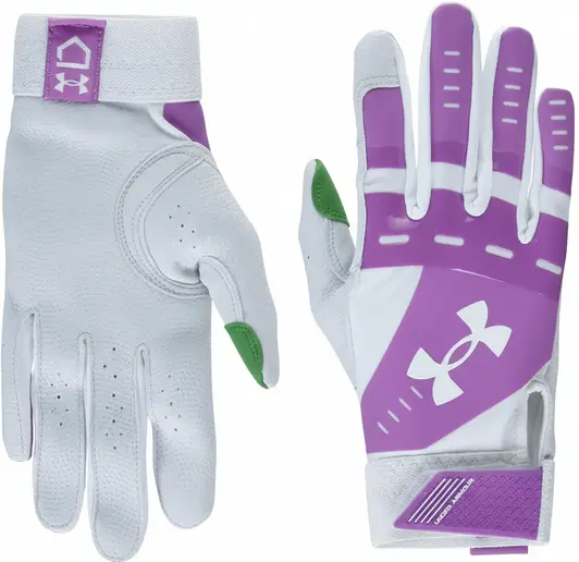 Under Armour Radar Softball Gloves displayed showing its advanced material construction and softball-specific batting glove design.