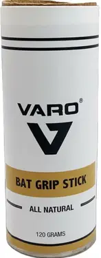 Varo Pine Tar Baseball Bat Grip Stick displayed upright showing its dense pine tar formula and clean stick housing.