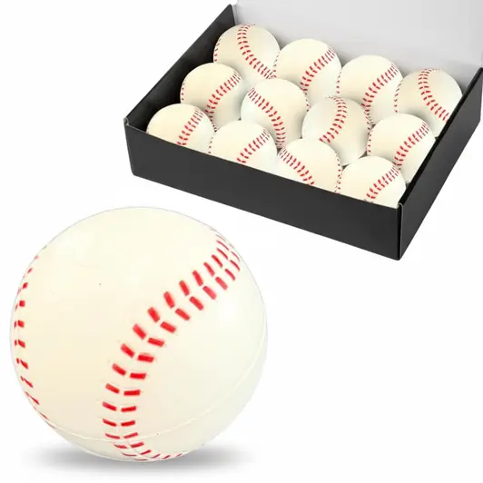 High-density foam VeloBlast pitching machine balls designed for safe indoor baseball training drills.