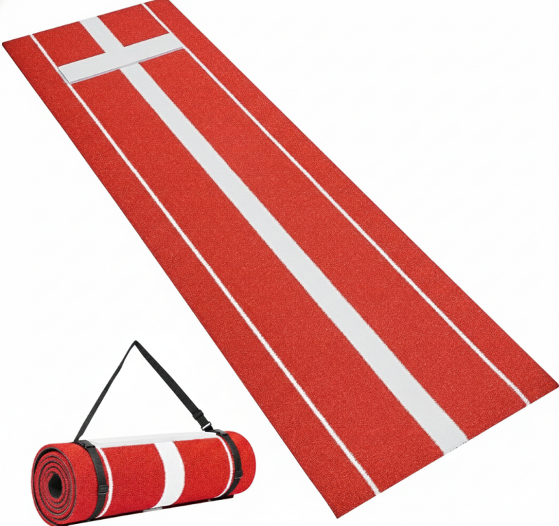 VEVOR 10 x 3 ft baseball and softball pitching mat with raised rubber mound